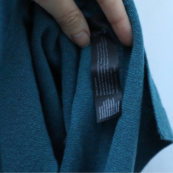 NWOT Eileen Fisher Cashmere Sweater blue short sleeve soft warm 3X new plus size - Picture 5 of 9